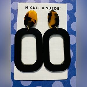 NWT Nickel & Suede Earrings